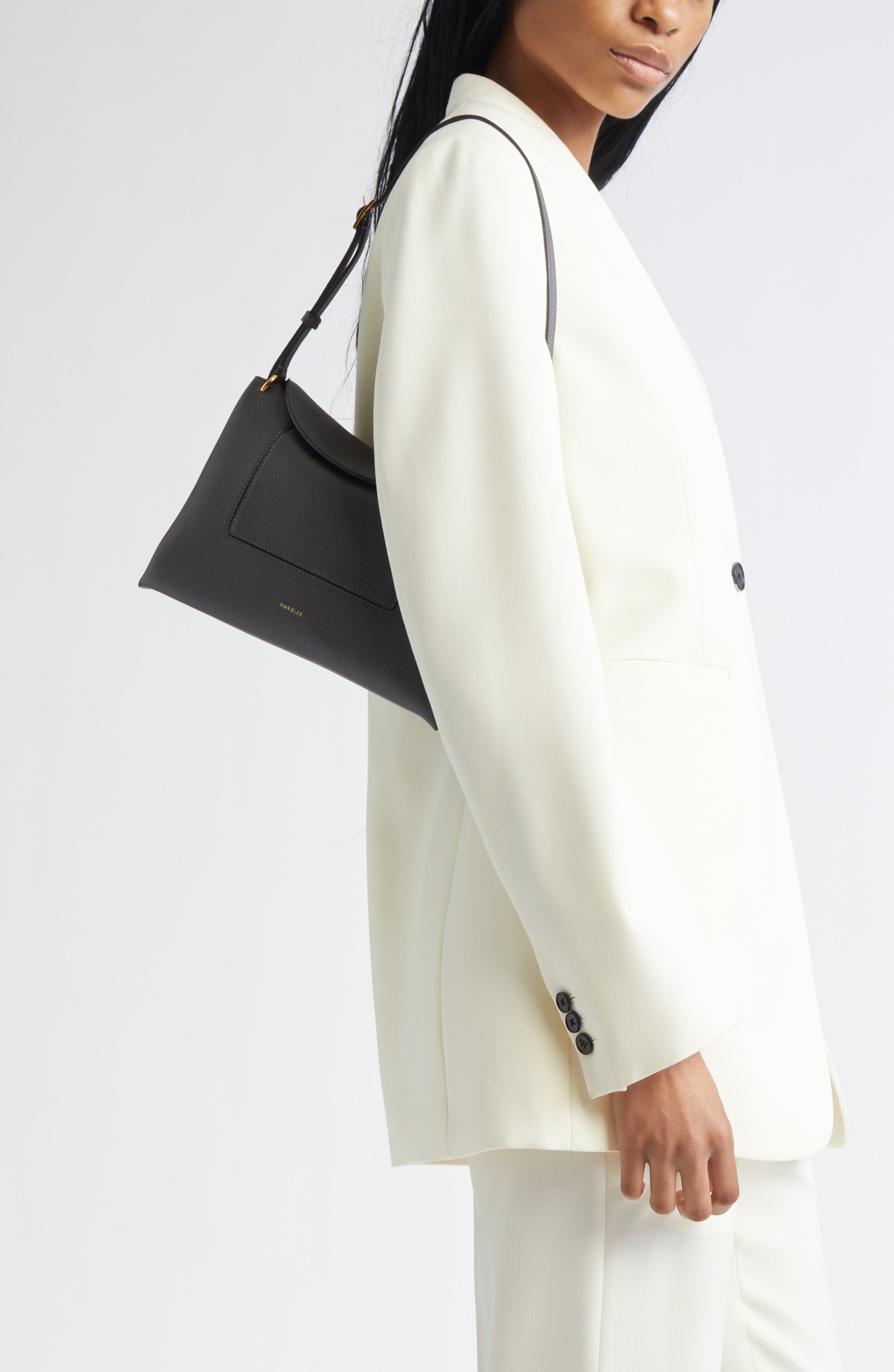 Wandler Penelope Leather Shoulder Bag, Alternate, color, 