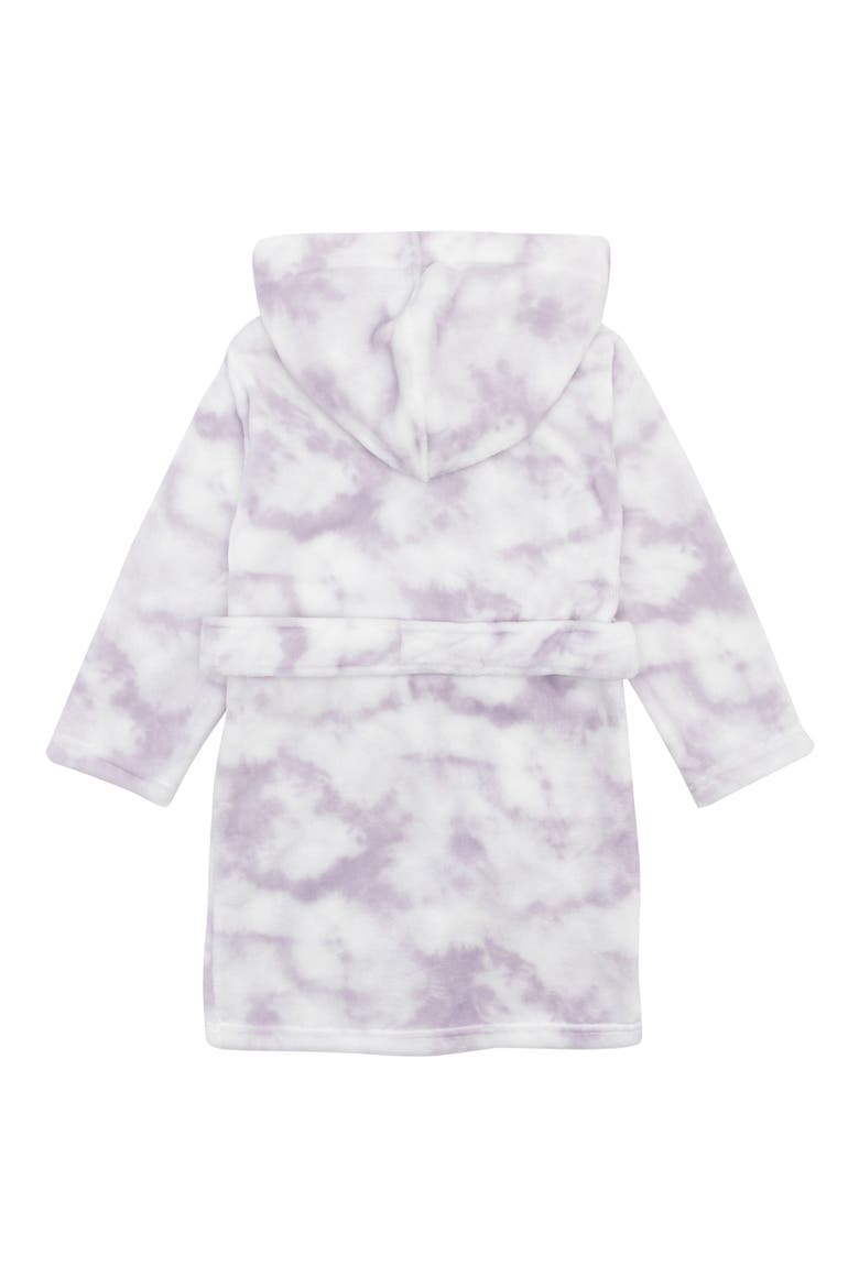 Kids' Tie Dye Recycled Polyester Hooded Robe, Alternate, color, 700 LAVENDER