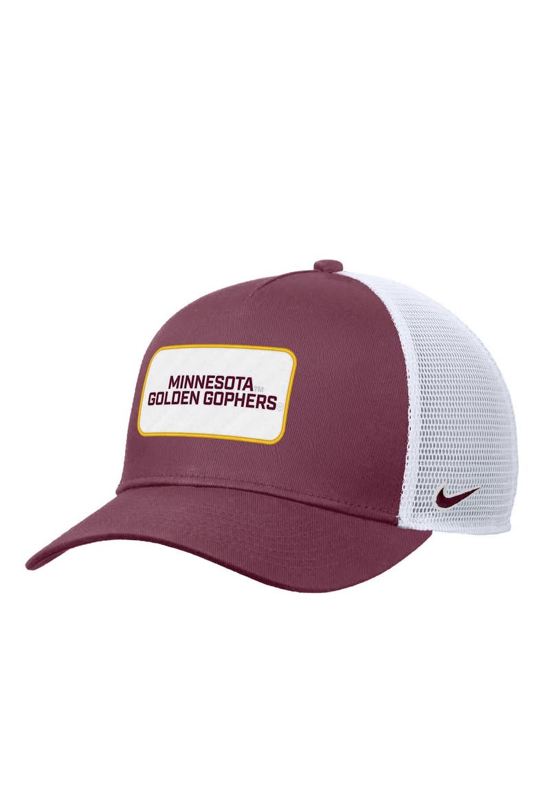 Men's Nike Maroon Minnesota Golden Gophers 2025 On-Field Rise Trucker Performance Adjustable Hat, Main, color, Maroon