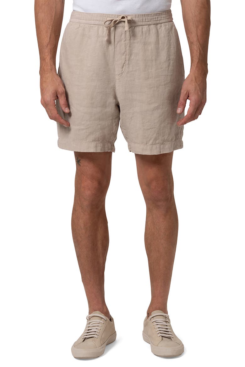 Linen Drawstring Shorts, Main, color, SAND