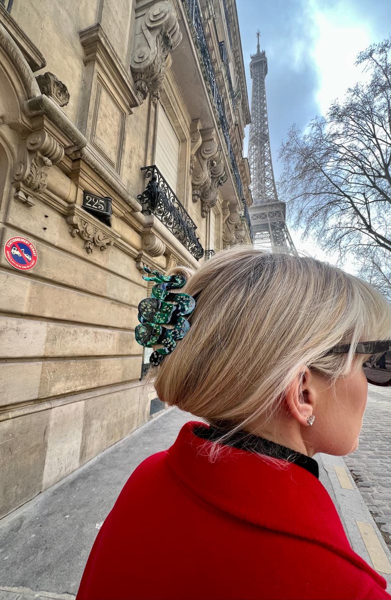 Solar Eclipse Snake Hair Clip, Alternate, color,