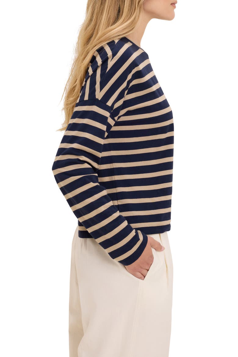 Soft Striped T-Shirt, Alternate, color, INDIGO MULTI