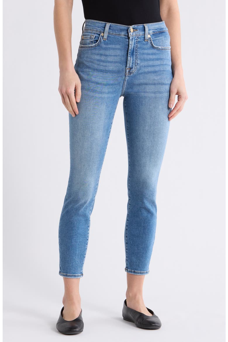 Gwenevere High Waist Ankle Skinny Jeans, Main, color, BLUEJAY