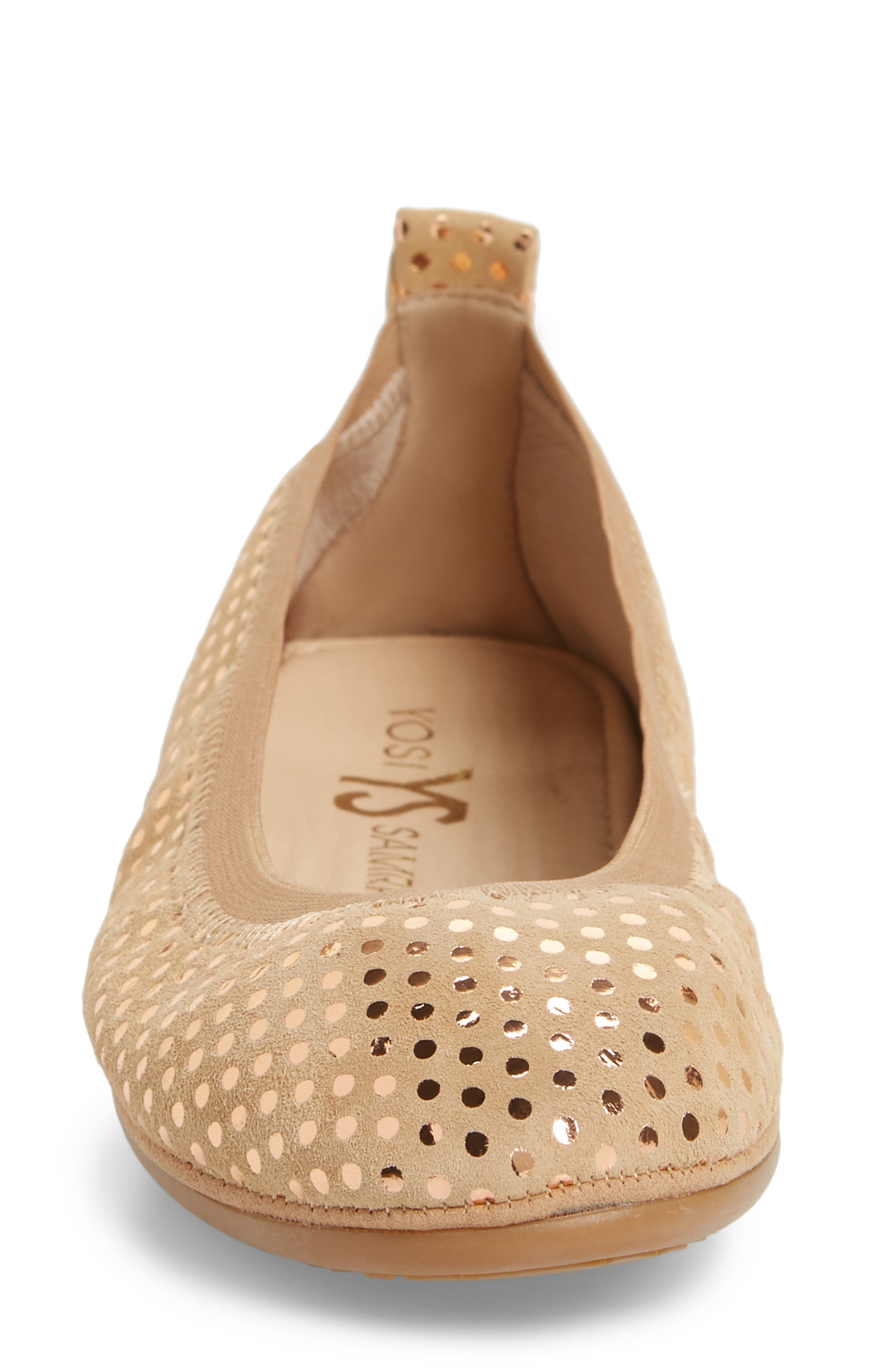 Samara Foldable Ballet Flat, Alternate, color, LATTE SUEDE