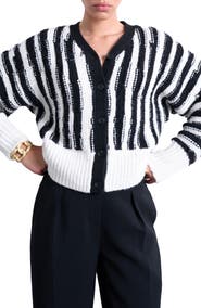 Topshop Vertical Stripe Cardigan