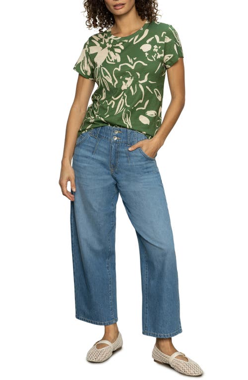 Sanctuary The Perfect Geo Print Cotton Blend Knit Top In Lush Harmony