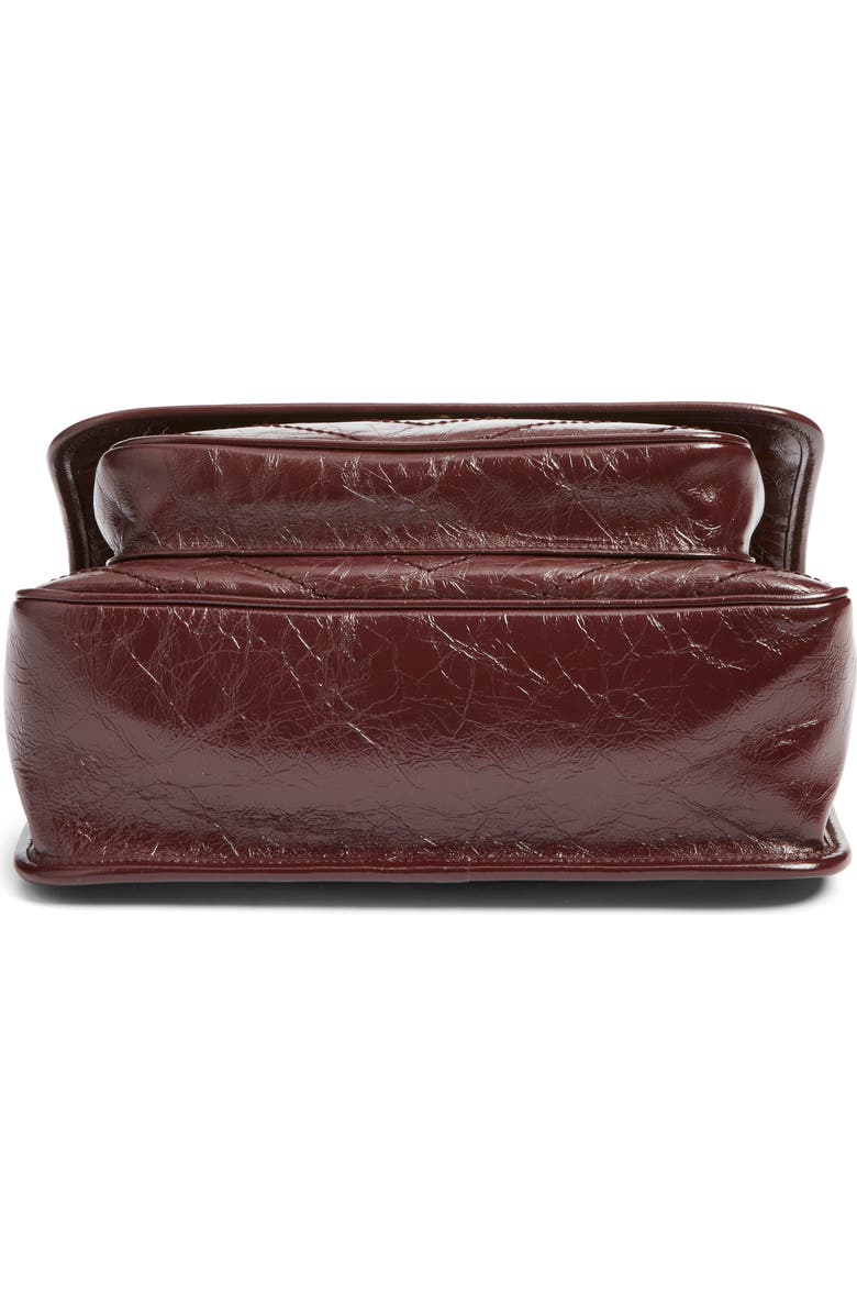 Saint Laurent Medium Niki Leather Shoulder Bag, Alternate, color, Rouge Cabernet