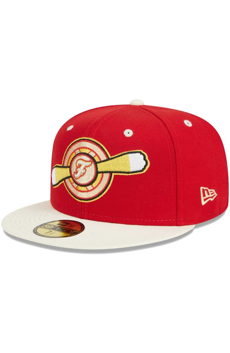 New Era Men's New Era Red Winston-Salem Dash Theme Nights Flight 59FIFTY Fitted Hat, Main, color, Red