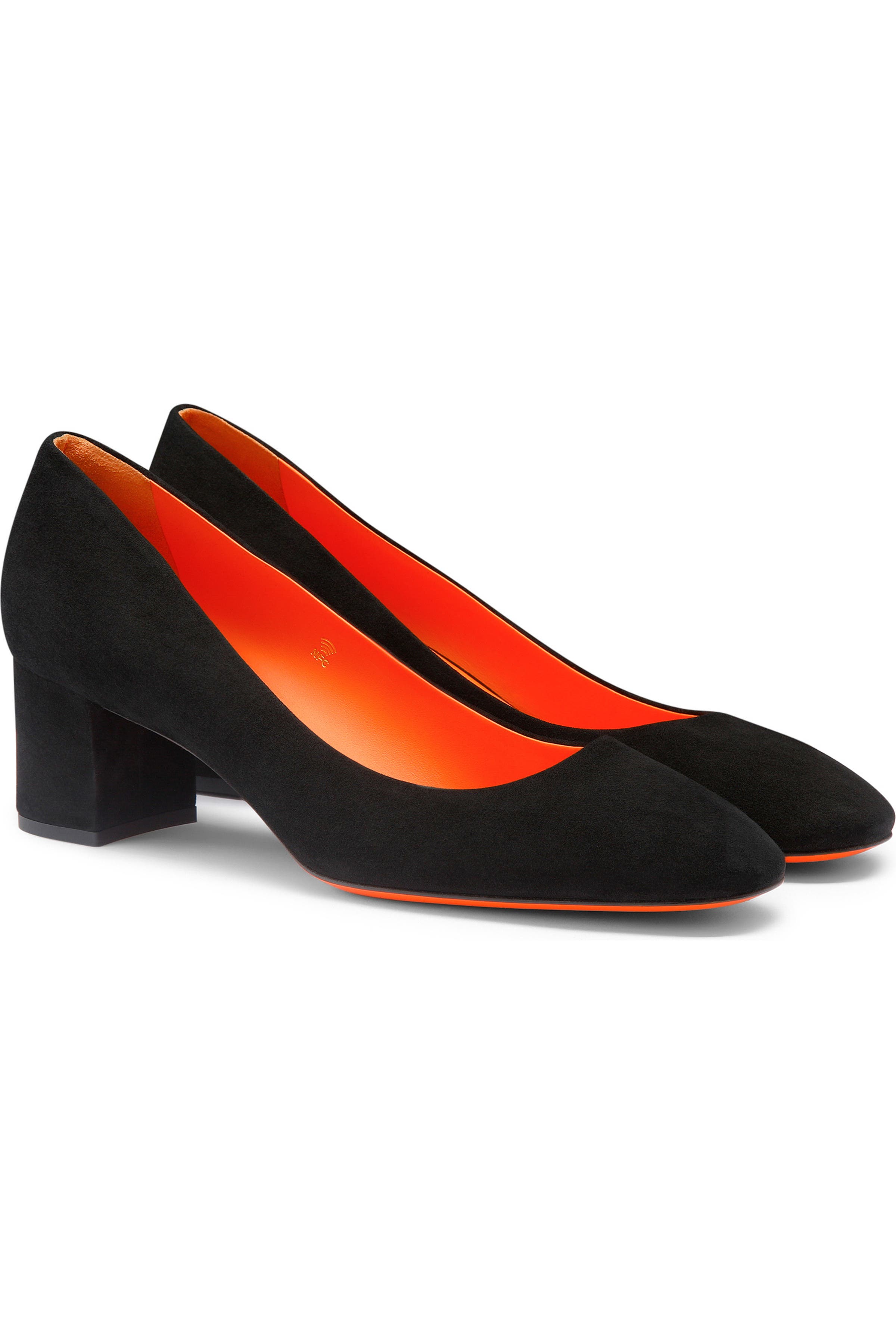 Santoni Suede low-heel pump, Main, color, 
