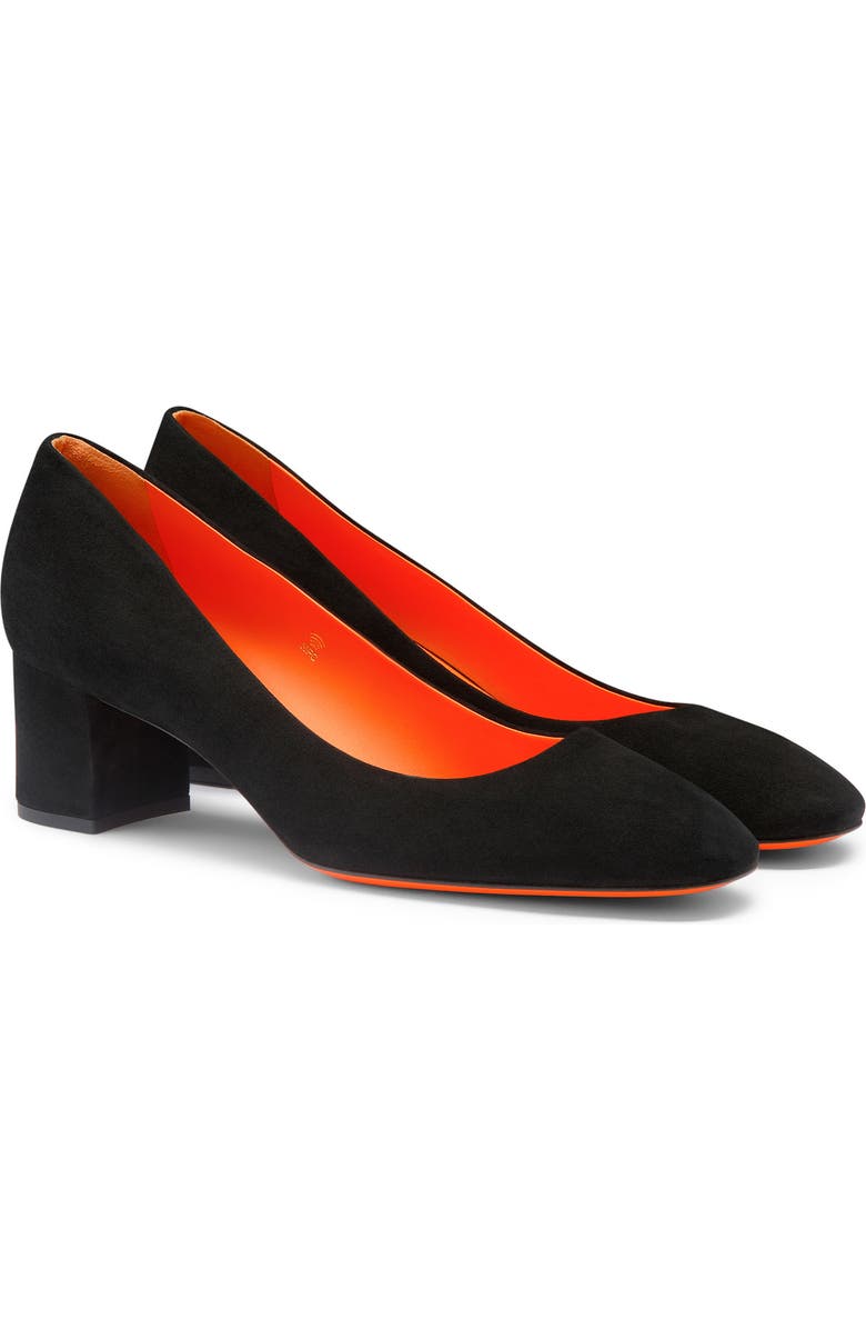 Santoni Suede low-heel pump, Main, color,