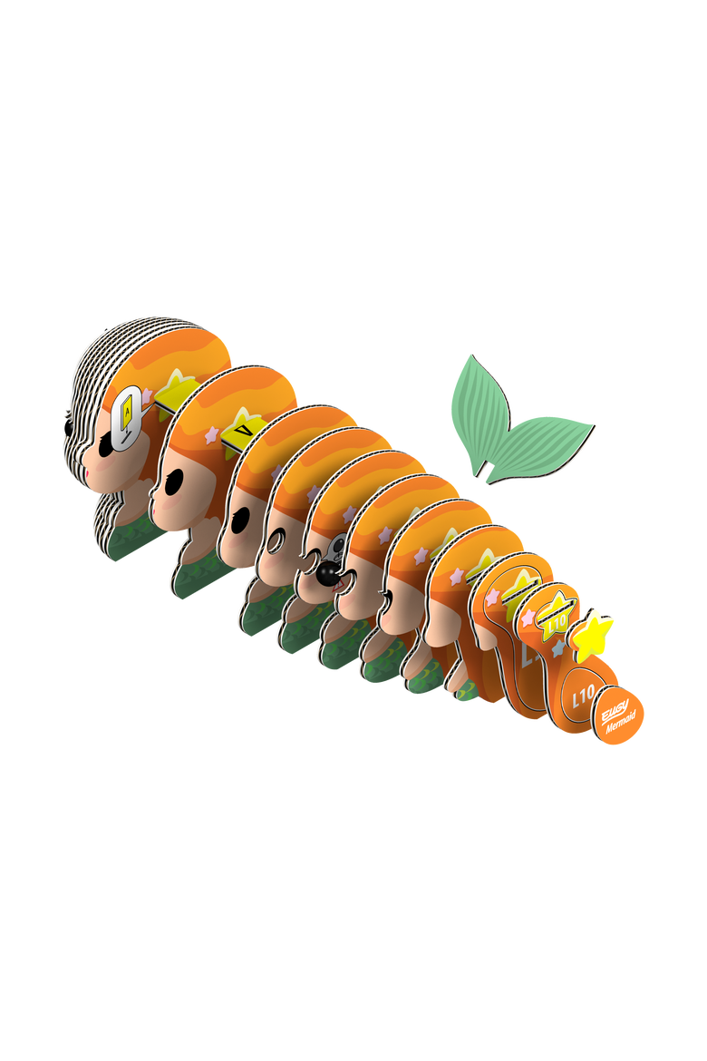 Mermaid 3D Puzzle, Alternate, color, No Color