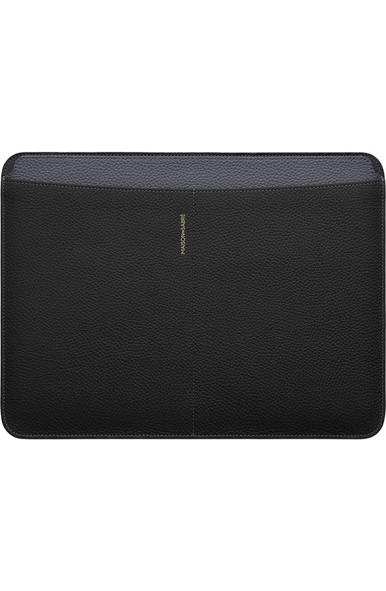 MAISON de SABRÉ Leather Laptop Sleeve, Alternate, color, Black Caviar
