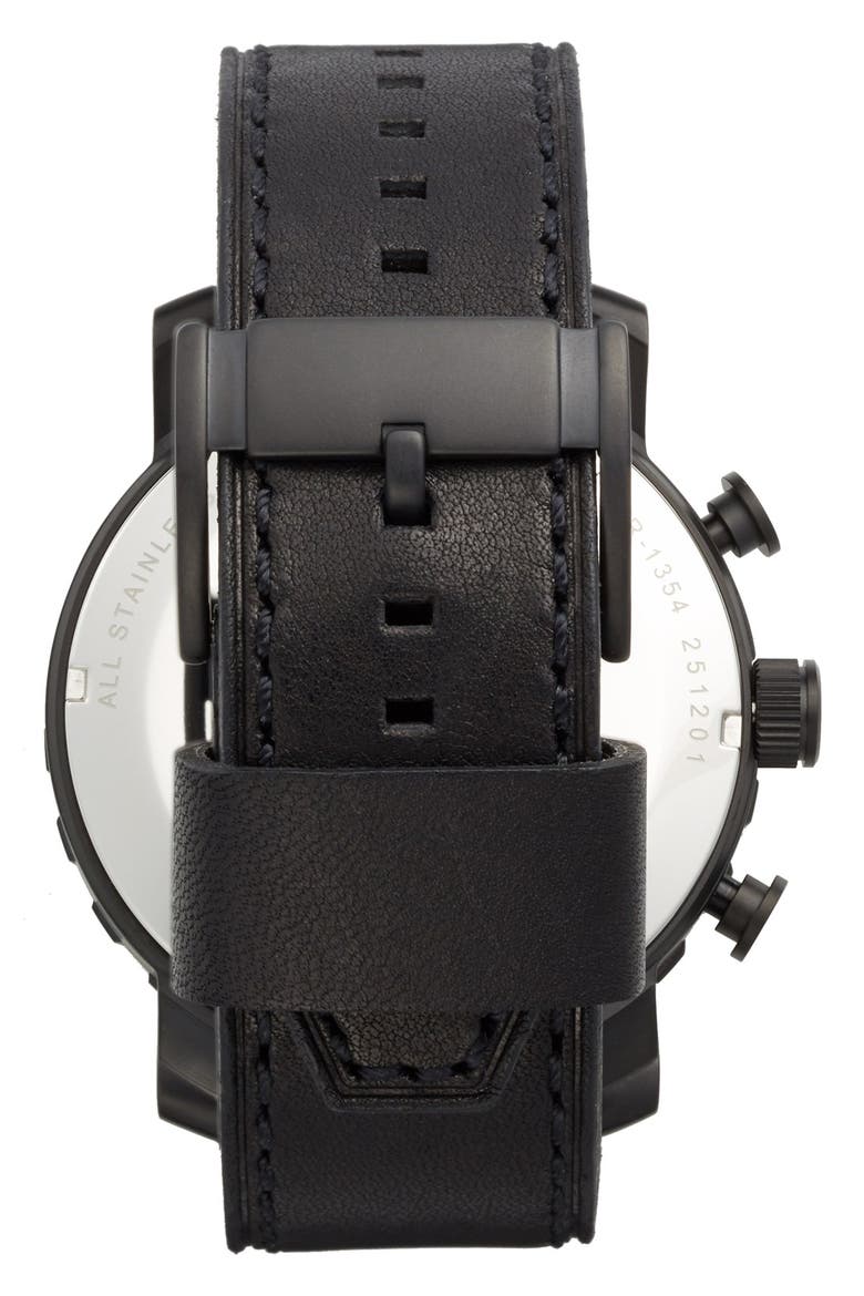 'Nate IP' Chronograph Watch, 50mm, Alternate, color, BLACK