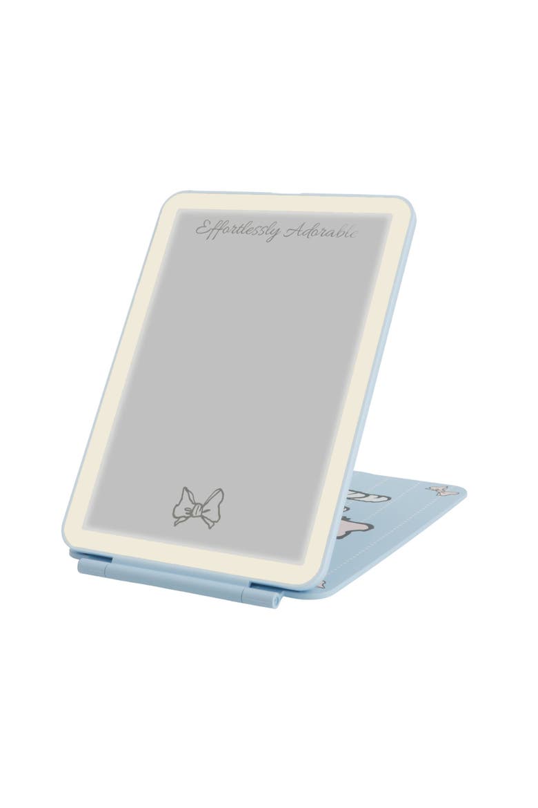Peanuts Snoopy "Bowtie" Touchpad Mini Led Makeup Mirror, Alternate, color, Blue