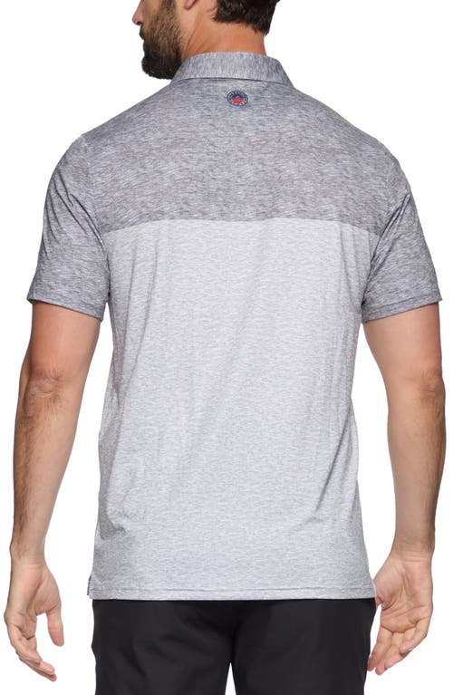 Flag And Anthem Lindale Chest Stripe Performance Polo In Dark Grey/light Grey