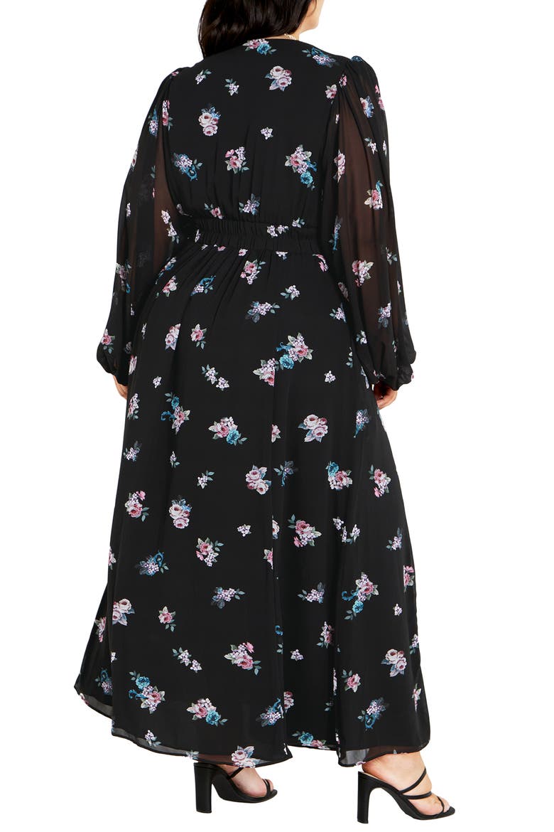 Jemina Floral Print Long Sleeve Maxi Dress, Alternate, color, VINTAGE ROSEBUD