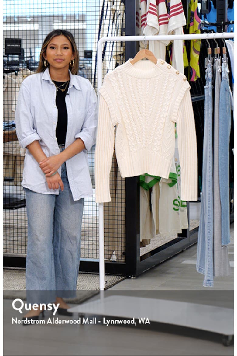 Cable Button Accent Sweater video