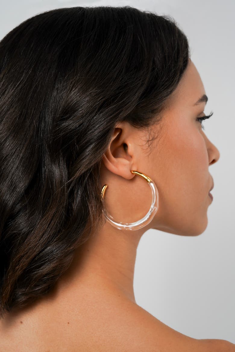 Mega Bare Hoops, Alternate, color, Gold