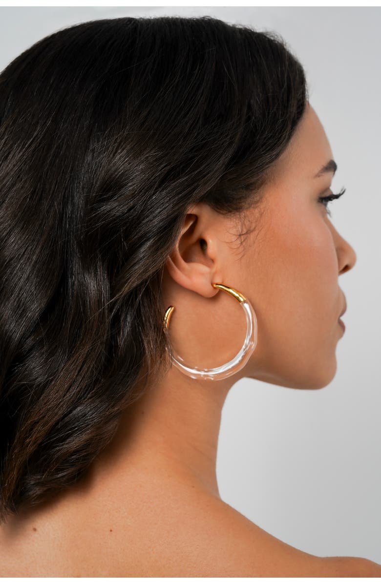 Zynnia Collective Mega Bare Hoops, Alternate, color, Gold