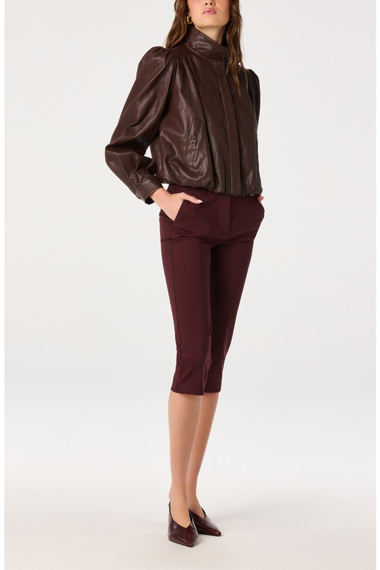 Estero Faux Leather Jacket, Alternate, color, BROWN