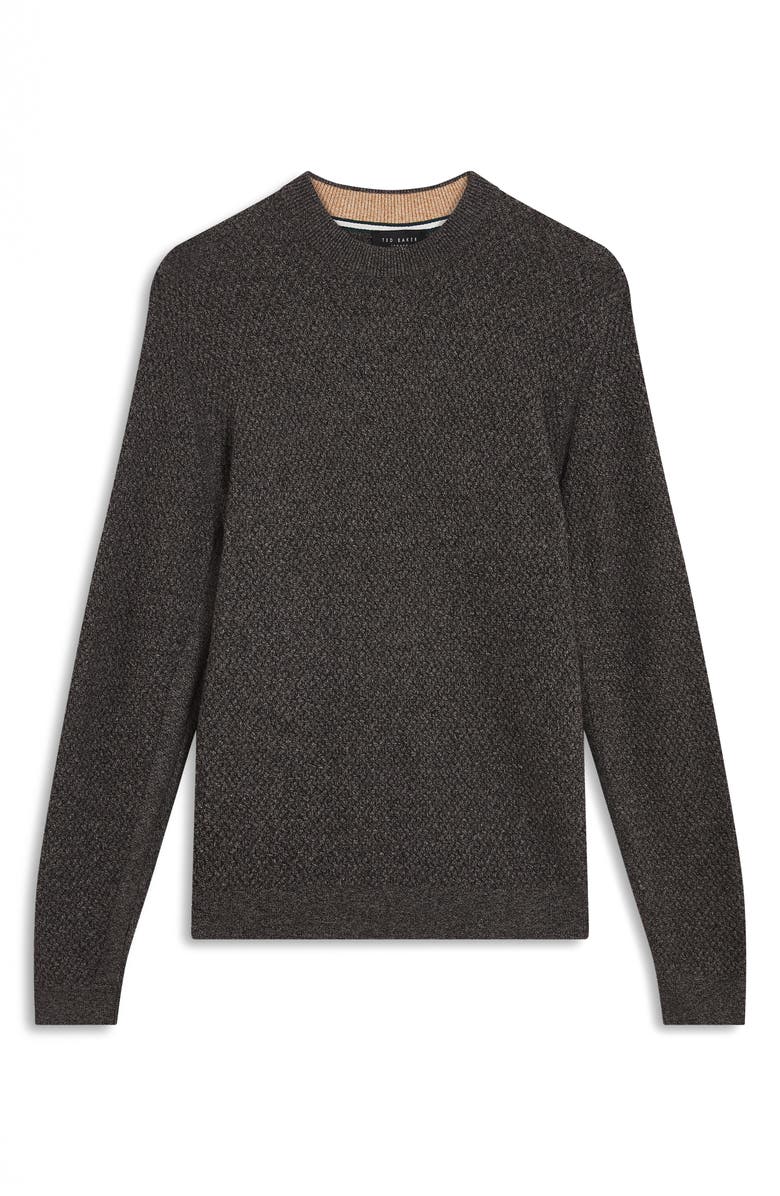 Ted Baker Monya Textured Cotton Blend Sweater, Alternate, color, Mid-Grey