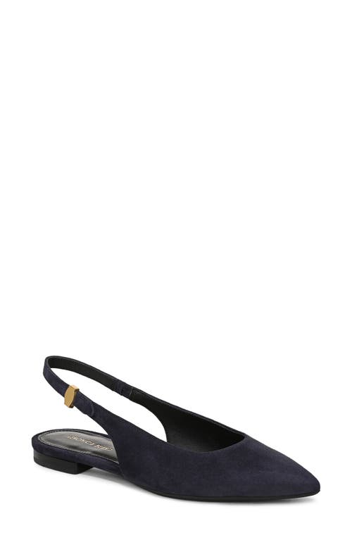 Veronica Beard Shina Slingback Pointed Toe Flat In Black