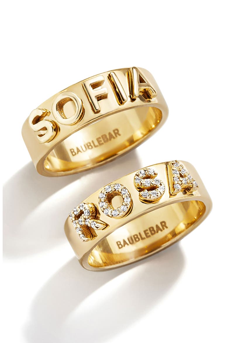 Custom Block Ring, Alternate, color, GOLD