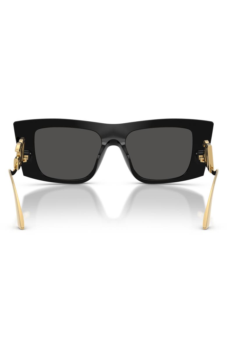 Dolce&Gabbana 51mm Cat Eye Sunglasses, Alternate, color, Black/ Dark Grey