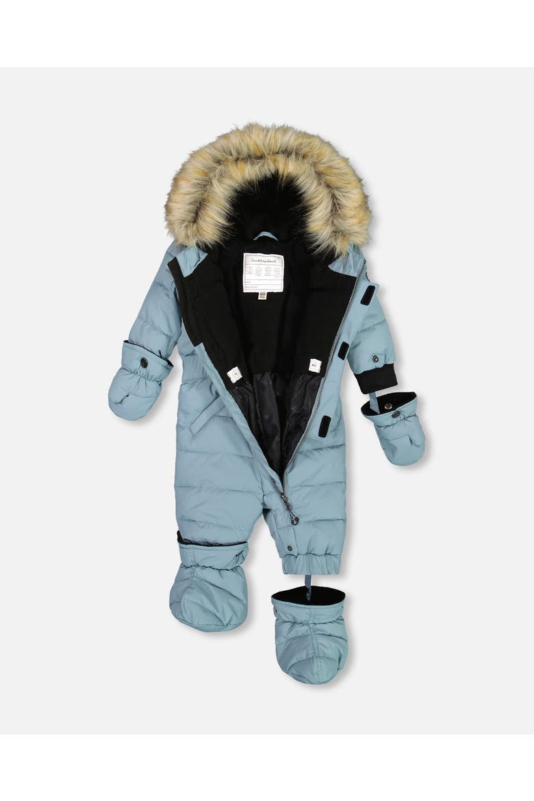 Baby Boy's One Piece Baby Snowsuit Ash Blue, Alternate, color, Citadel