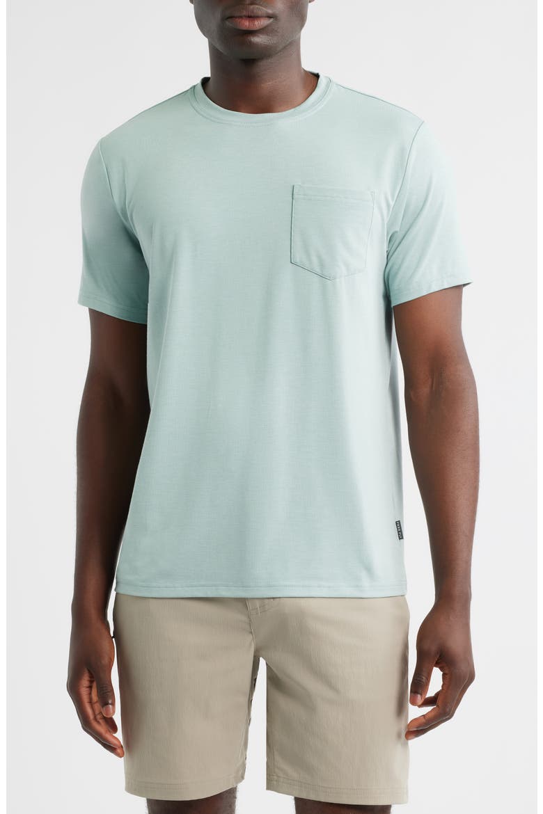 Flex Performance Pocket T-Shirt, Main, color, HEATHER OCEAN MIST