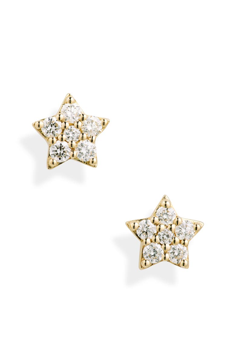 Bony Levy Icon Diamond Star Stud Earrings, Main, color, 18Ky