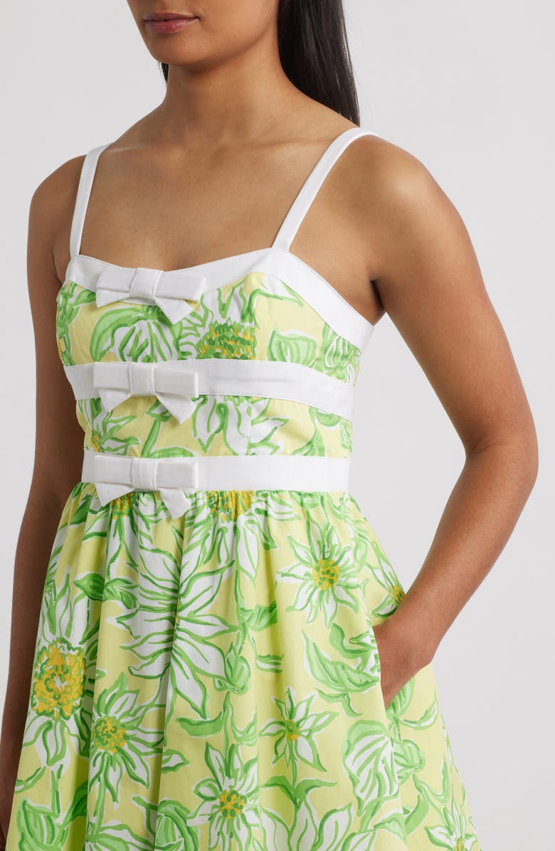 Lilly Pulitzer<sup>®</sup> Cheri Floral Cotton Fit & Flare Minidress, Alternate, color, Limoncello Sunbelievable
