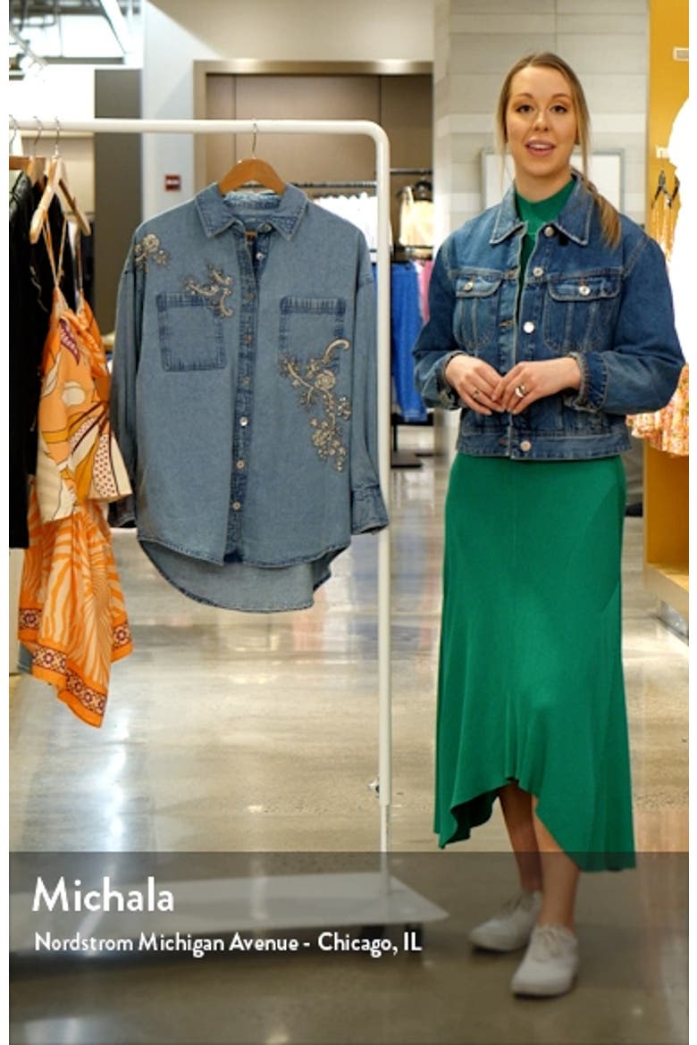 Embellished Denim Button-Up Shirt video