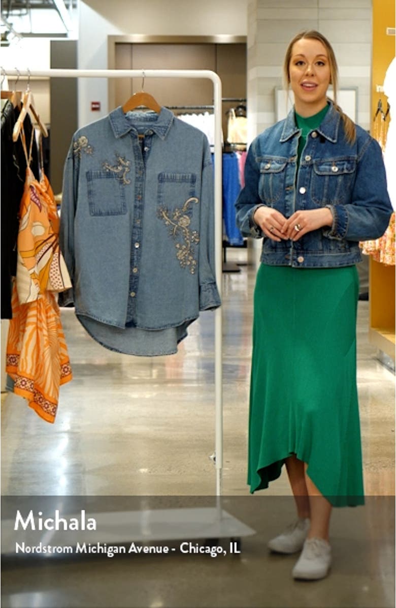 Embellished Denim Button-Up Shirt, sales video thumbnail