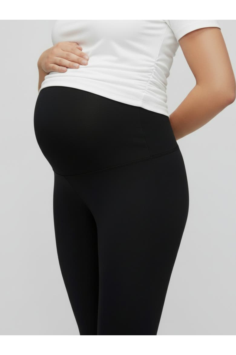 Basic Secret Fit Belly Maternity Crop Leggings, Alternate, color, Black