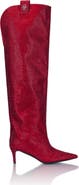 PHILIPP PLEIN Low-Heel Overknee Boots Mixed Strass 6 Women