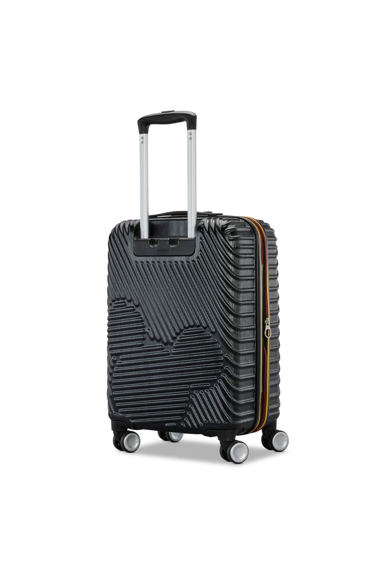 Disney Hardside Carry-On 21-Inch Luggage with Spinner Wheels, Alternate, color, Molded Mickey: Black
