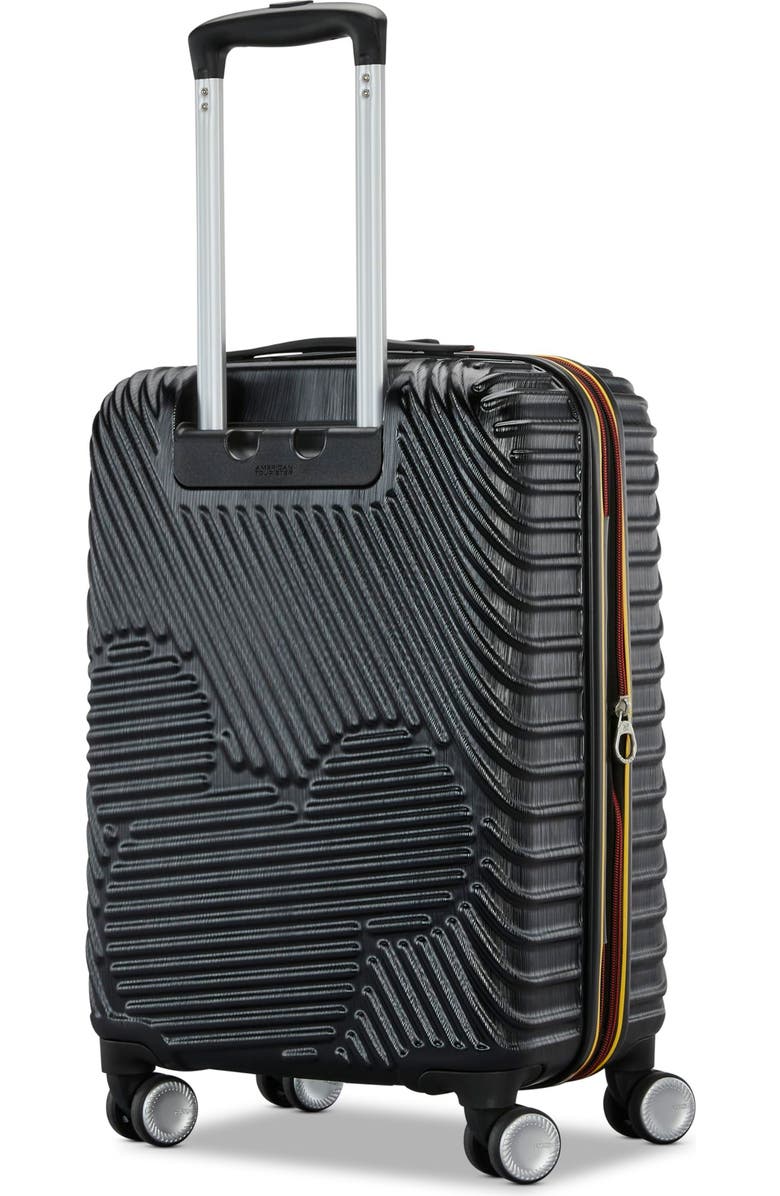 AMERICAN TOURISTER Disney Hardside Carry-On 21-Inch Luggage with Spinner Wheels, Alternate, color, Molded Mickey: Black