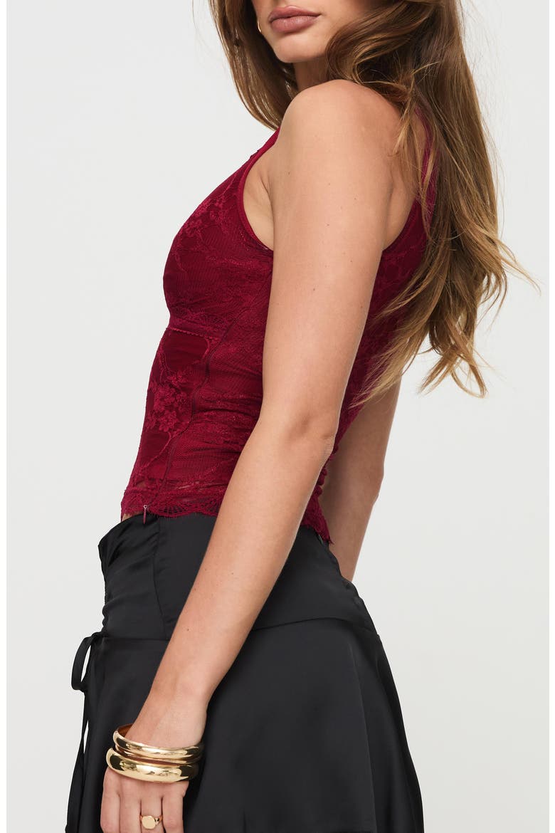 Far Away Lace Sleeveless Top, Alternate, color, BURGUNDY