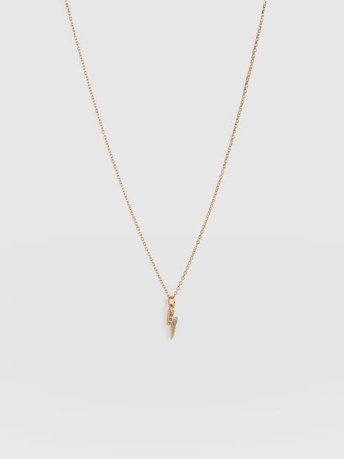 Saint + Sofia Astral Lightning Charm Necklace In Gold