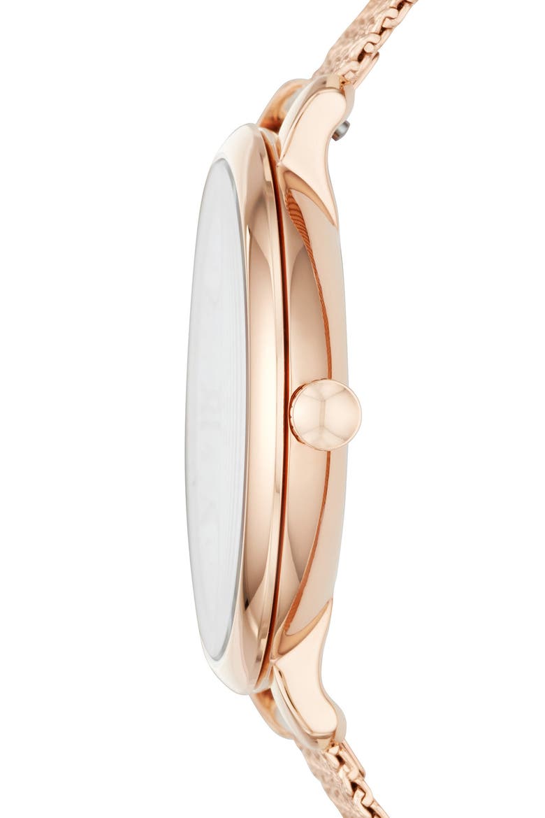 Jacqueline Mesh Strap Watch, 36mm, Alternate, color, ROSE GOLD/ SILVER/ ROSE GOLD