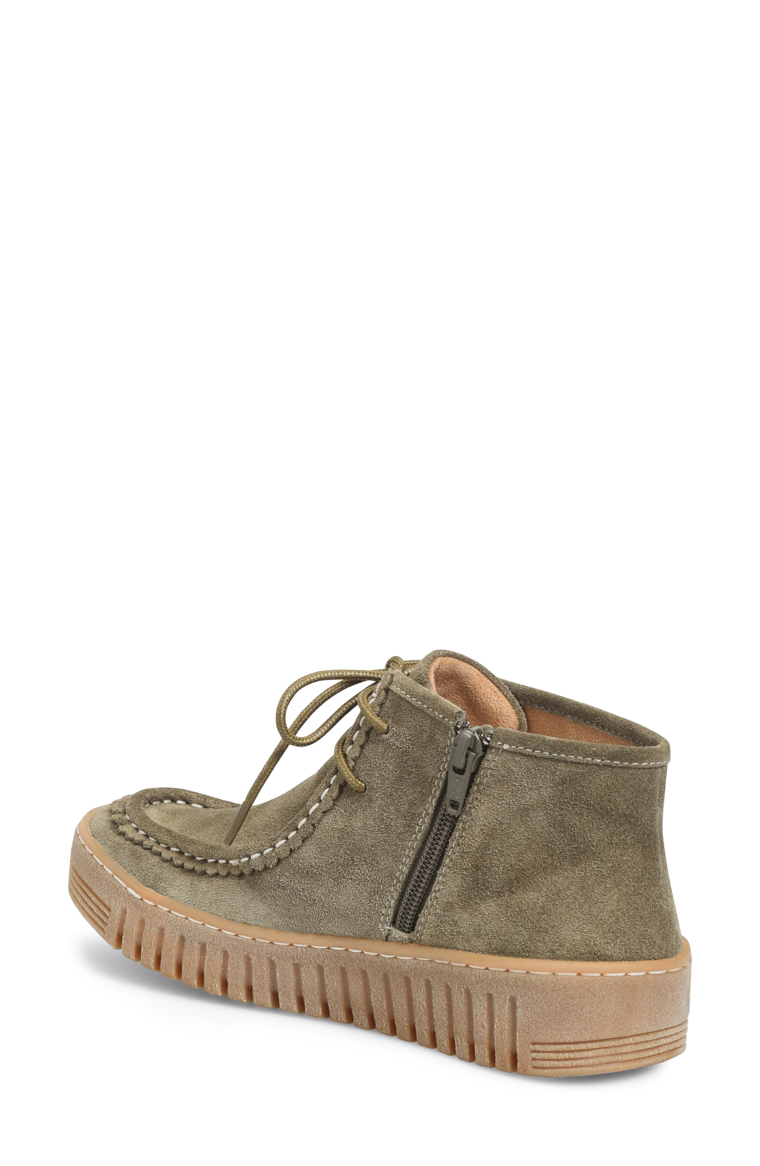 Comfortiva Holland Zip Bootie, Alternate, color, Olive Suede