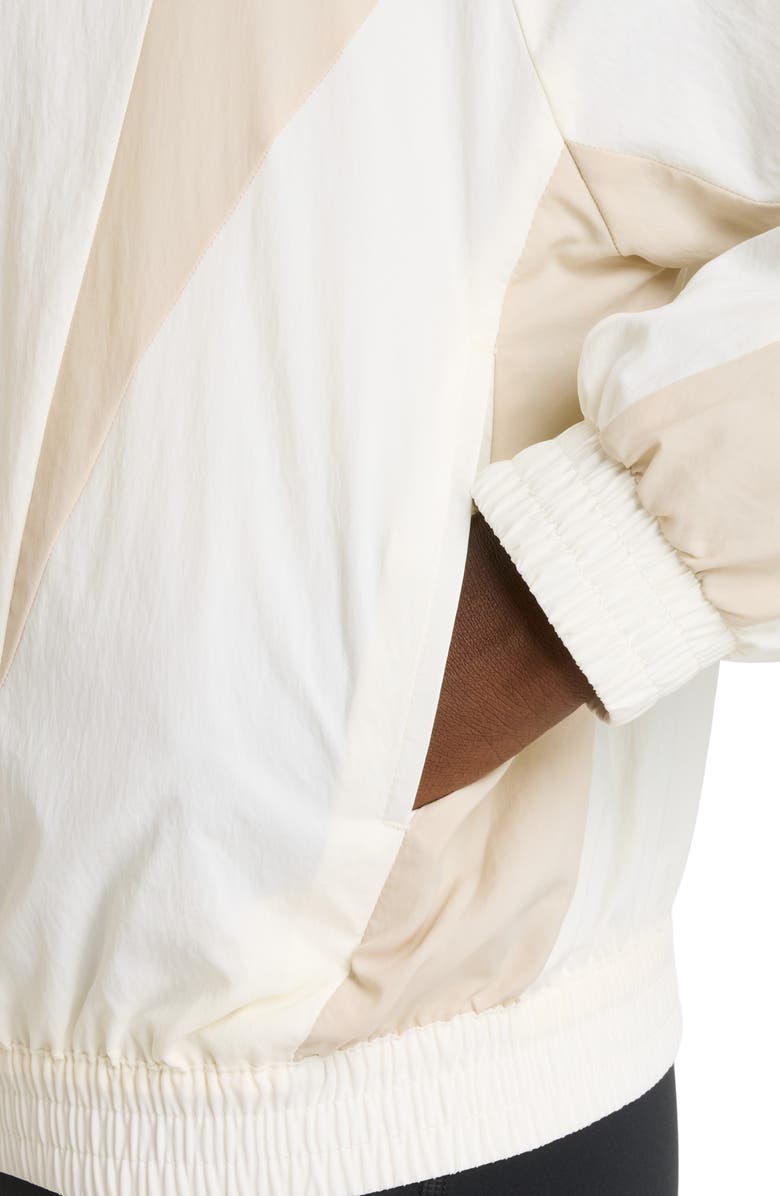 New Balance Oversize Water Resistant Colorblock Nylon Jacket, Alternate, color, Sea Salt