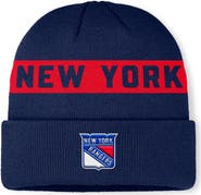 FANATICS Men's Fanatics Navy New York Rangers Authentic Pro Rink Cuffed Knit Hat