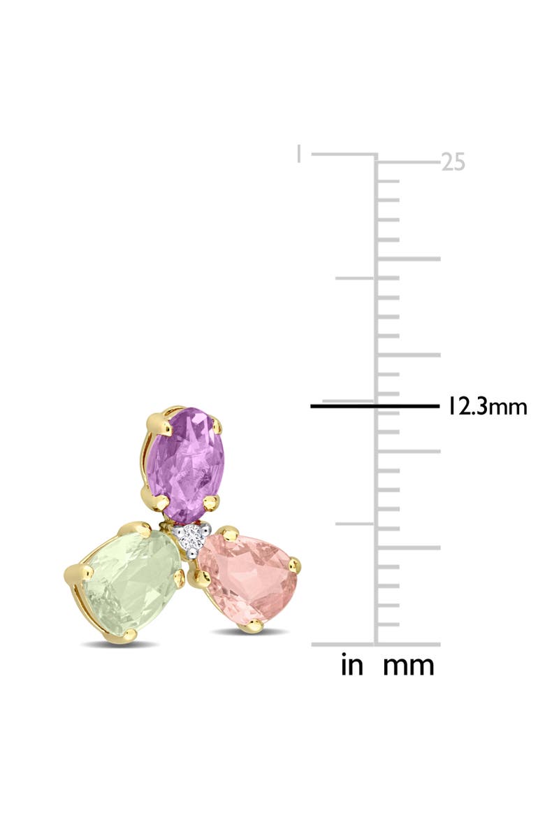 Sapphire & Diamond Stud Earrings 14k, Alternate, color, Yellow Gold