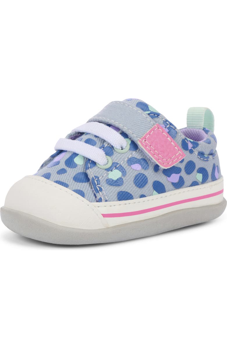 See Kai Run Kids' Mini Stevie Sneaker, Alternate, color, Sky Blue/Leopard