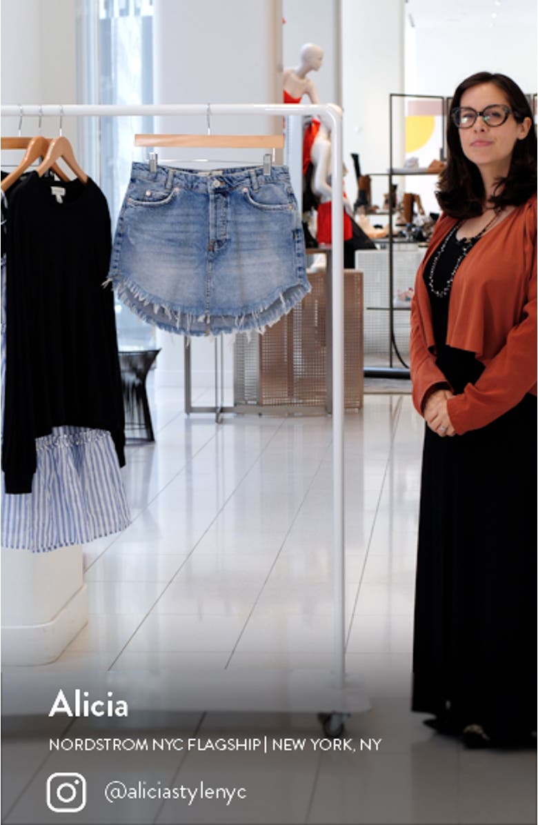 We the Free Sky High Nonstretch Cotton Denim Skirt, sales video thumbnail