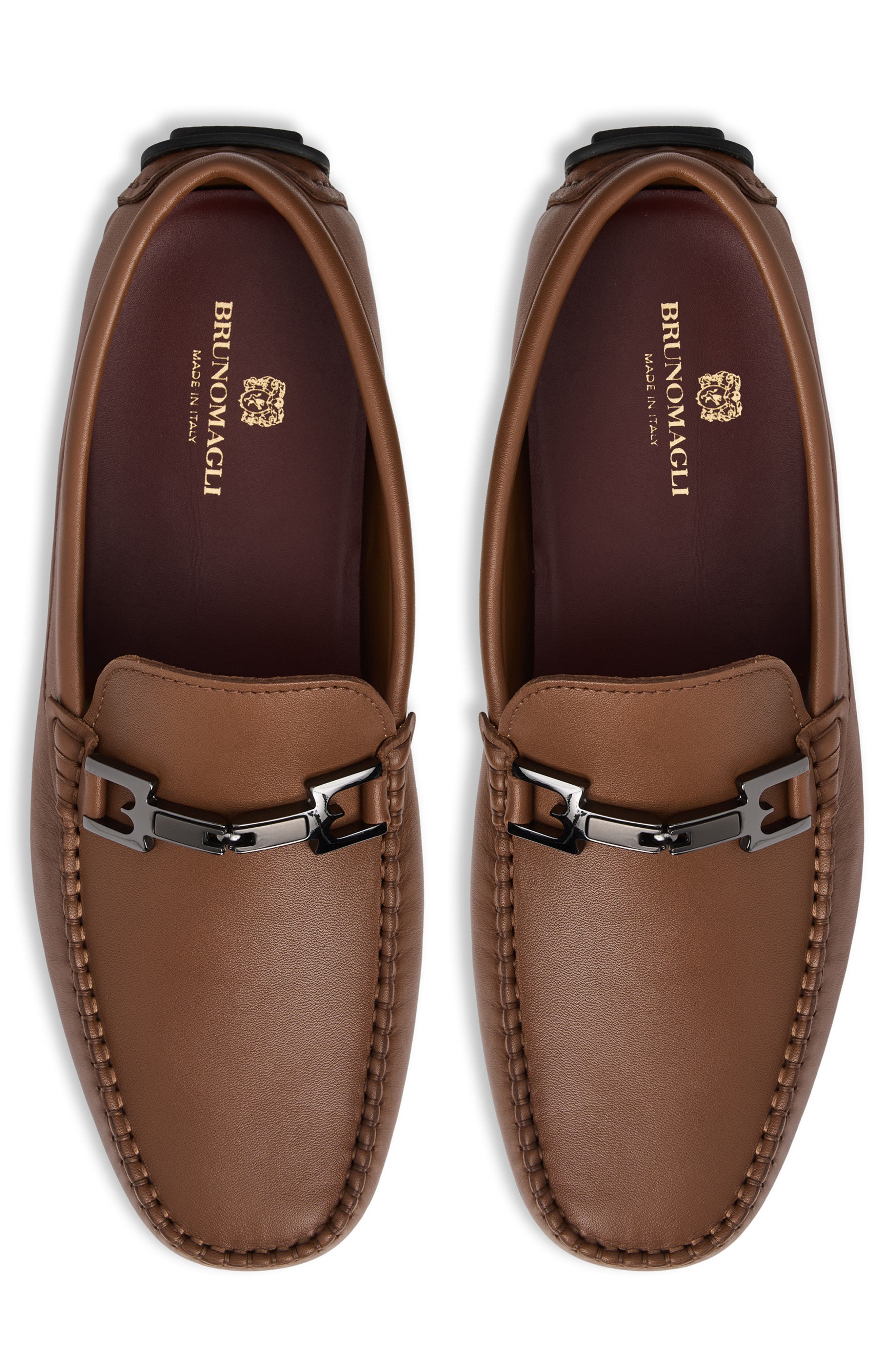 Bruno Magli Taso Bit Driving Loafer, Alternate, color, Cognac Leather