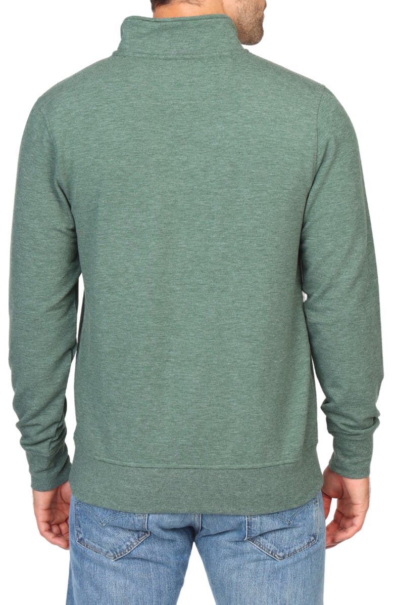 TailorByrd Sueded Fleece Quarter Zip Pullover, Alternate, color, Olive Heather
