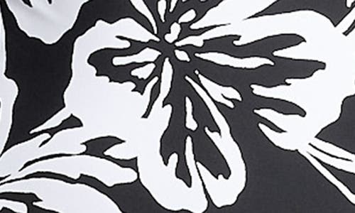 Tommy Bahama Sunset Blooms Underwire Upf 50+ One-piece Swimsuit In Black